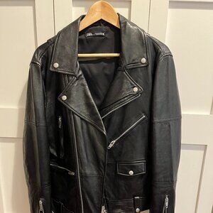 Real Leather Jacket - Biker style from Zara